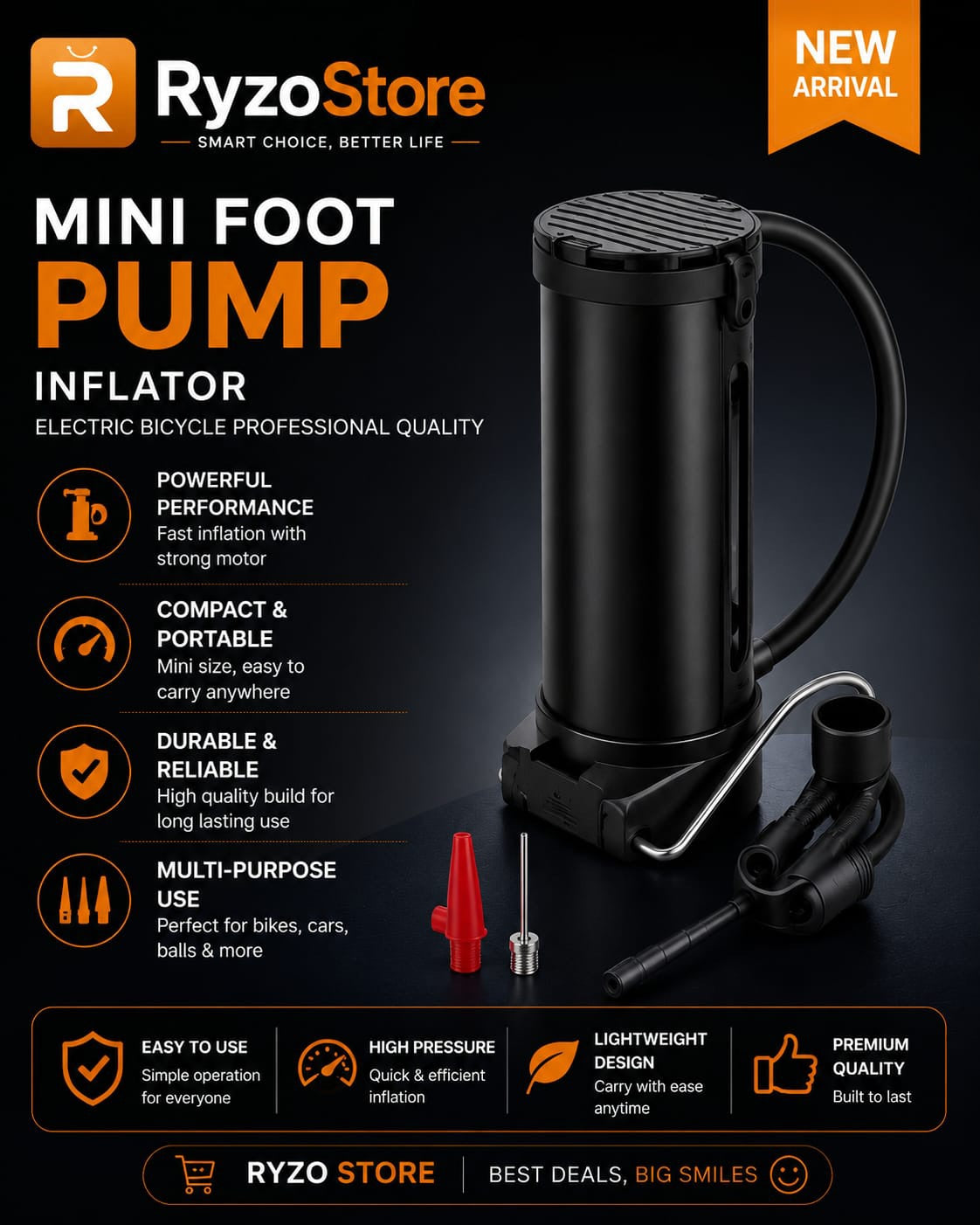 Portable Mini Foot Air Pump