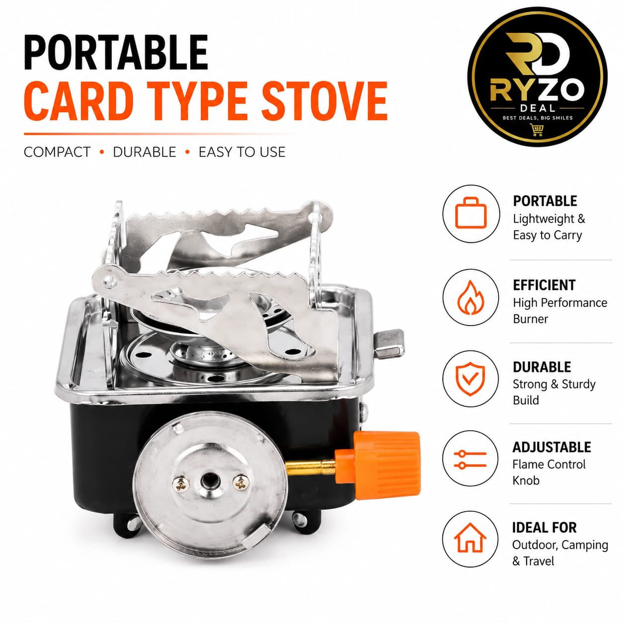 Portable Mini Stove – Compact Gas Stove for Travel & Outdoor Cooking