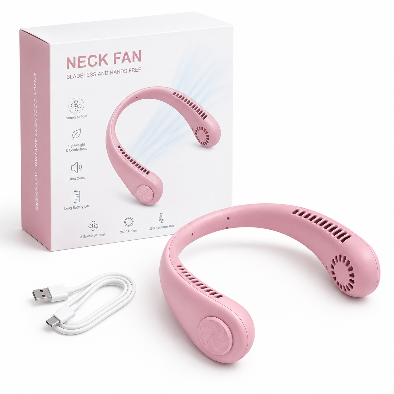 Portable Wearable Neck Fan