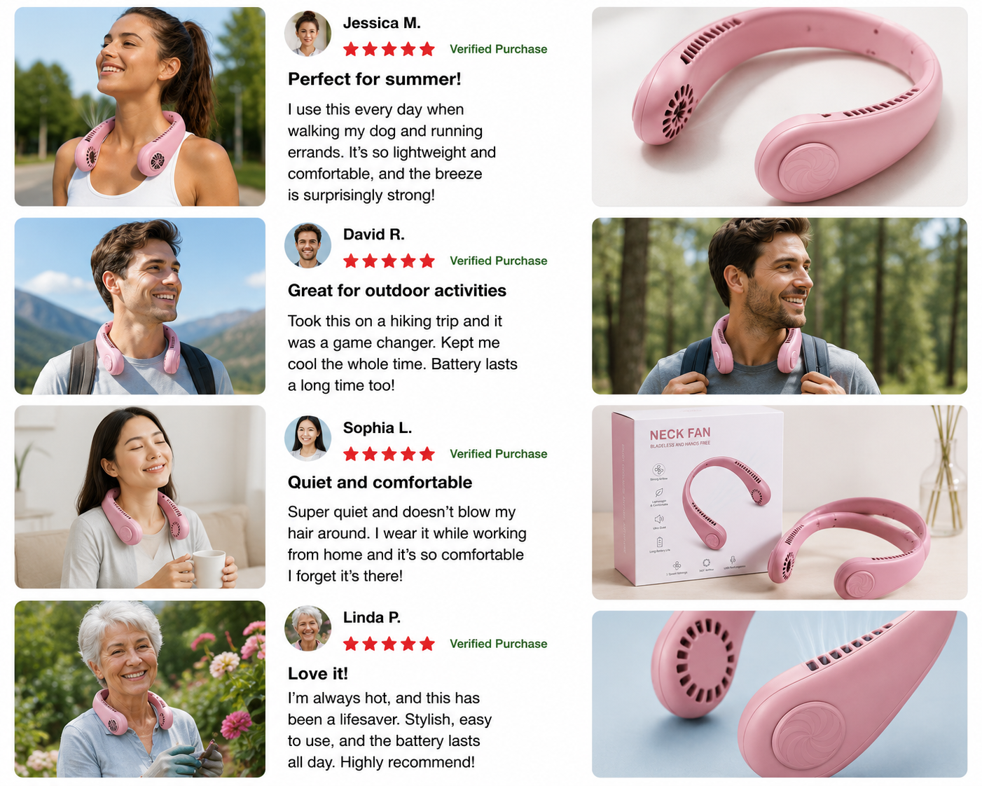 Portable Wearable Neck Fan