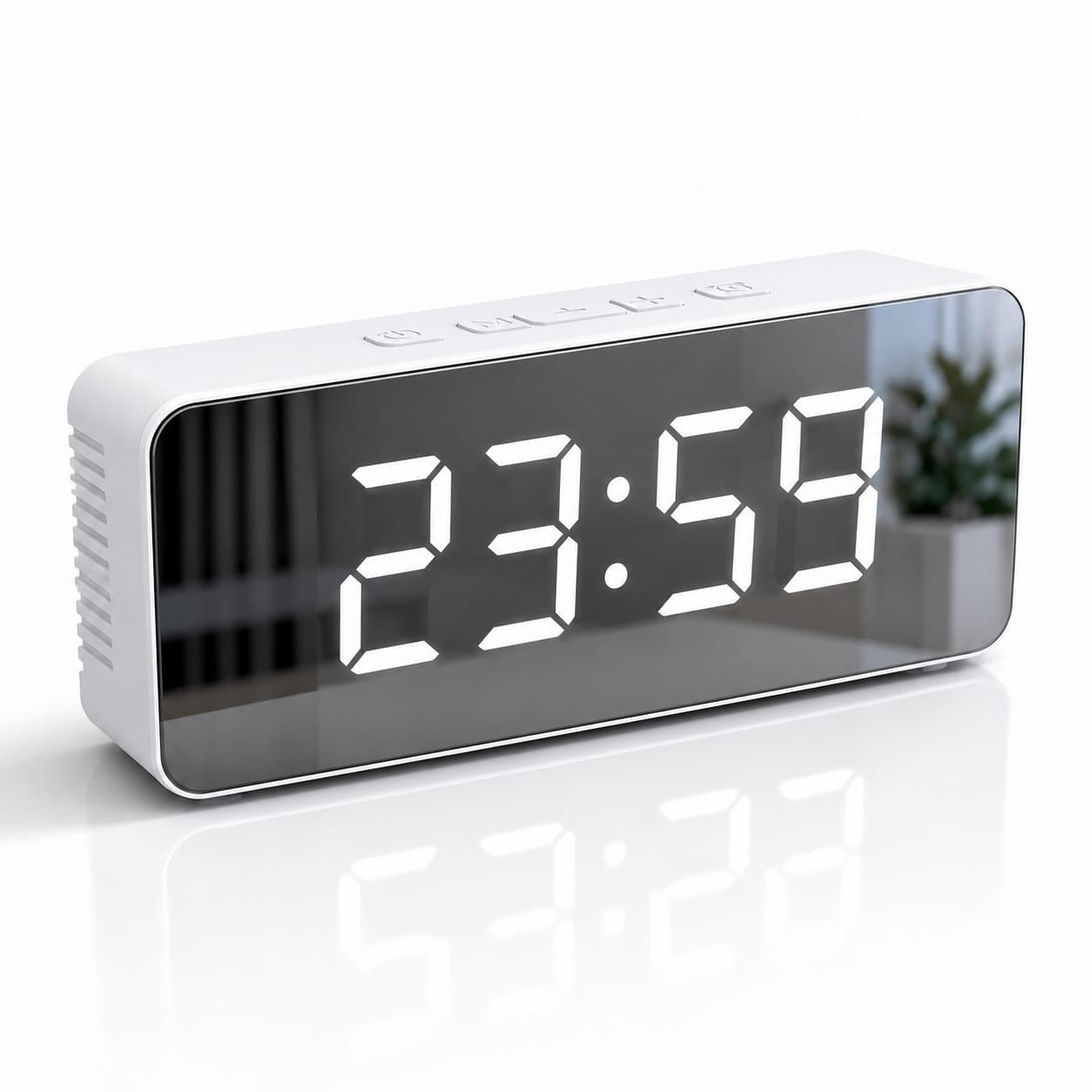LED Mirror Digital Clock – Stylish Table Clock with Bright Display