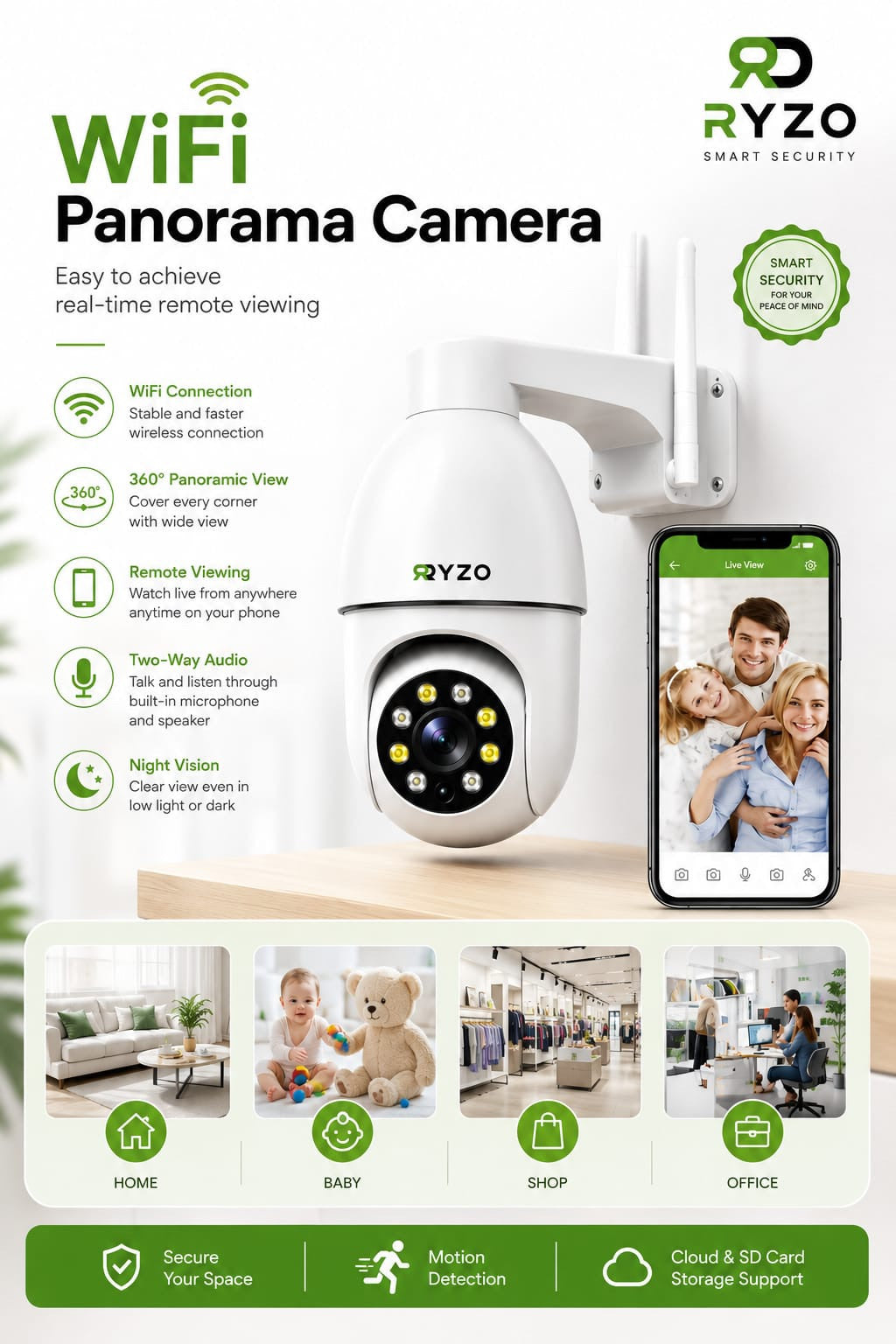 Smart Bulb Camera – Wireless Security Camera with Mobile Viewing